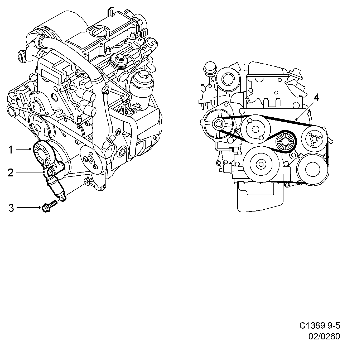 Opel 53 42 456 - Натяжитель, поликлиновый ремень unicars.by