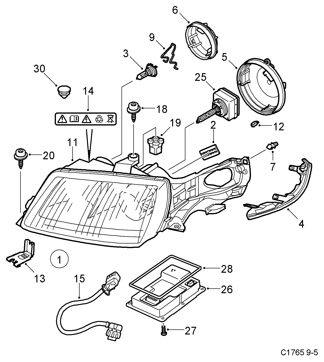 SAAB 4685202 - Лампа накаливания, основная фара unicars.by