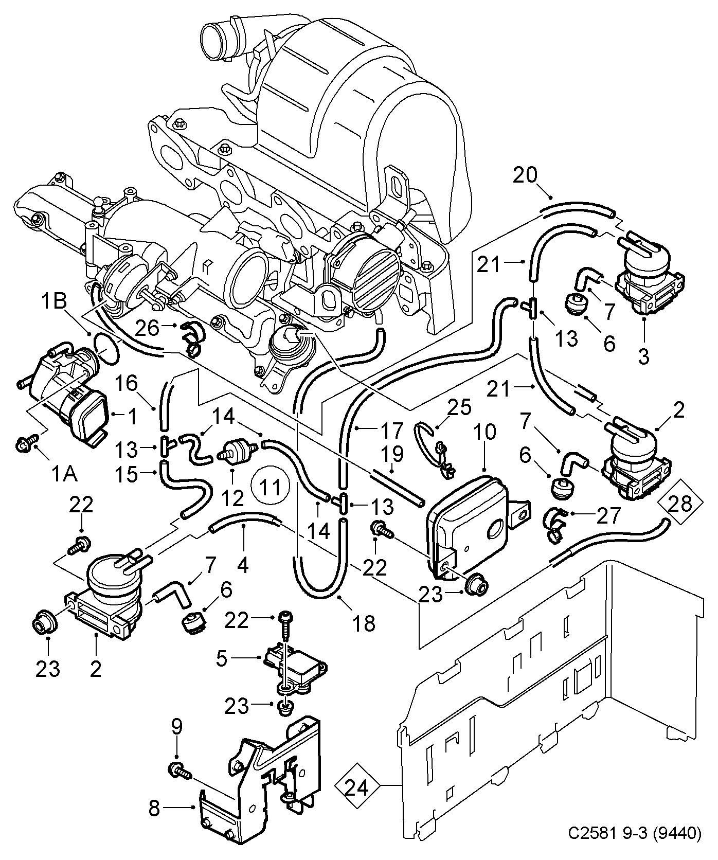 Vauxhall 93176989 - Клапан возврата ОГ unicars.by