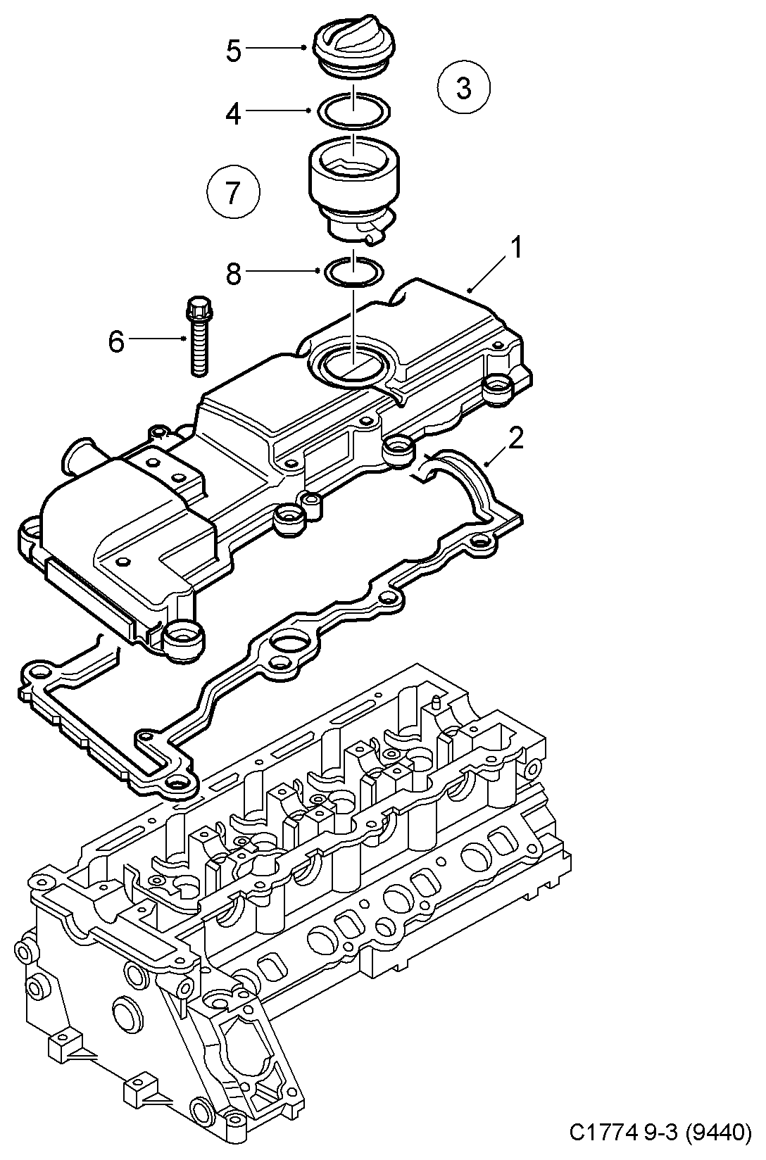 Opel 90 571 911 - Прокладка, крышка головки цилиндра unicars.by