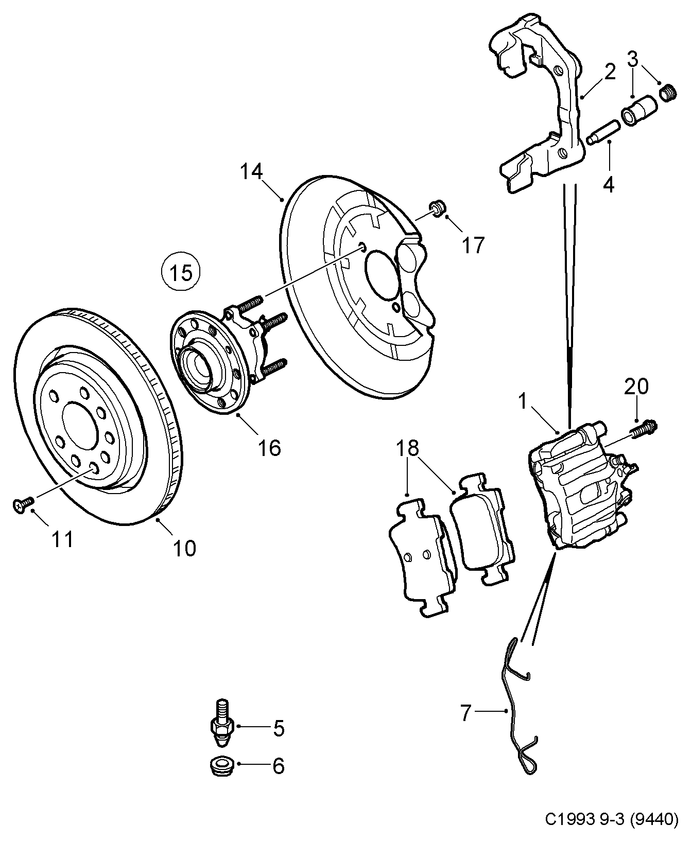 Opel 12799240 - Тормозные колодки, дисковые, комплект unicars.by