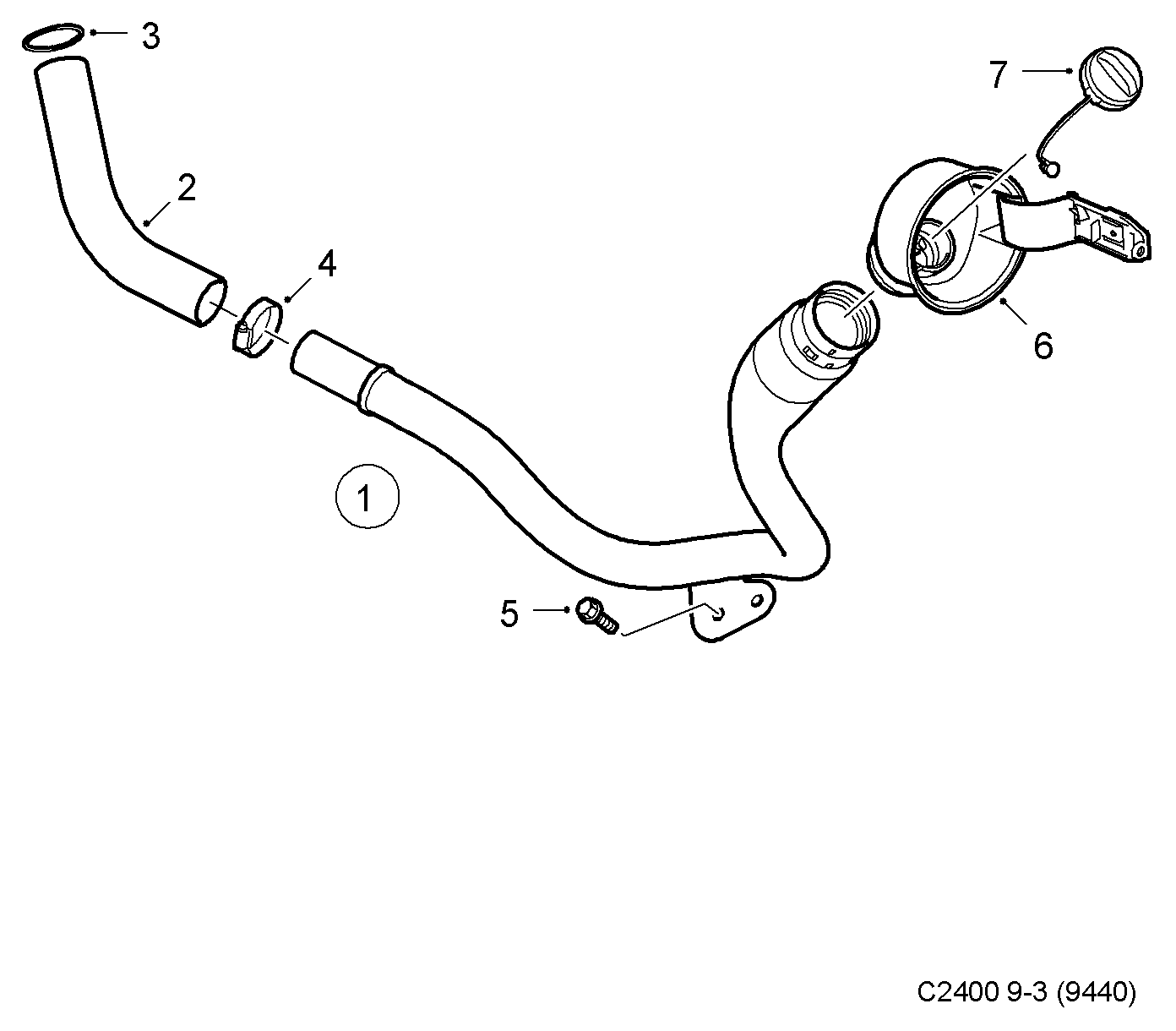 SAAB 90 501 145 - Крышка, топливный бак unicars.by