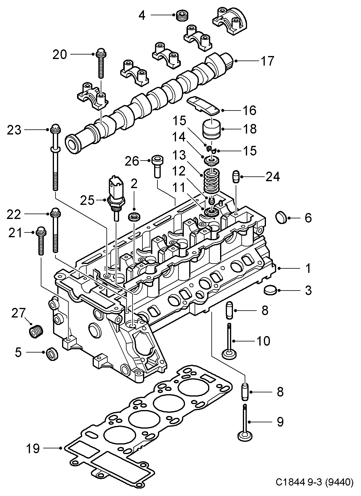 Opel 93 179 232 - Прокладка, головка цилиндра unicars.by