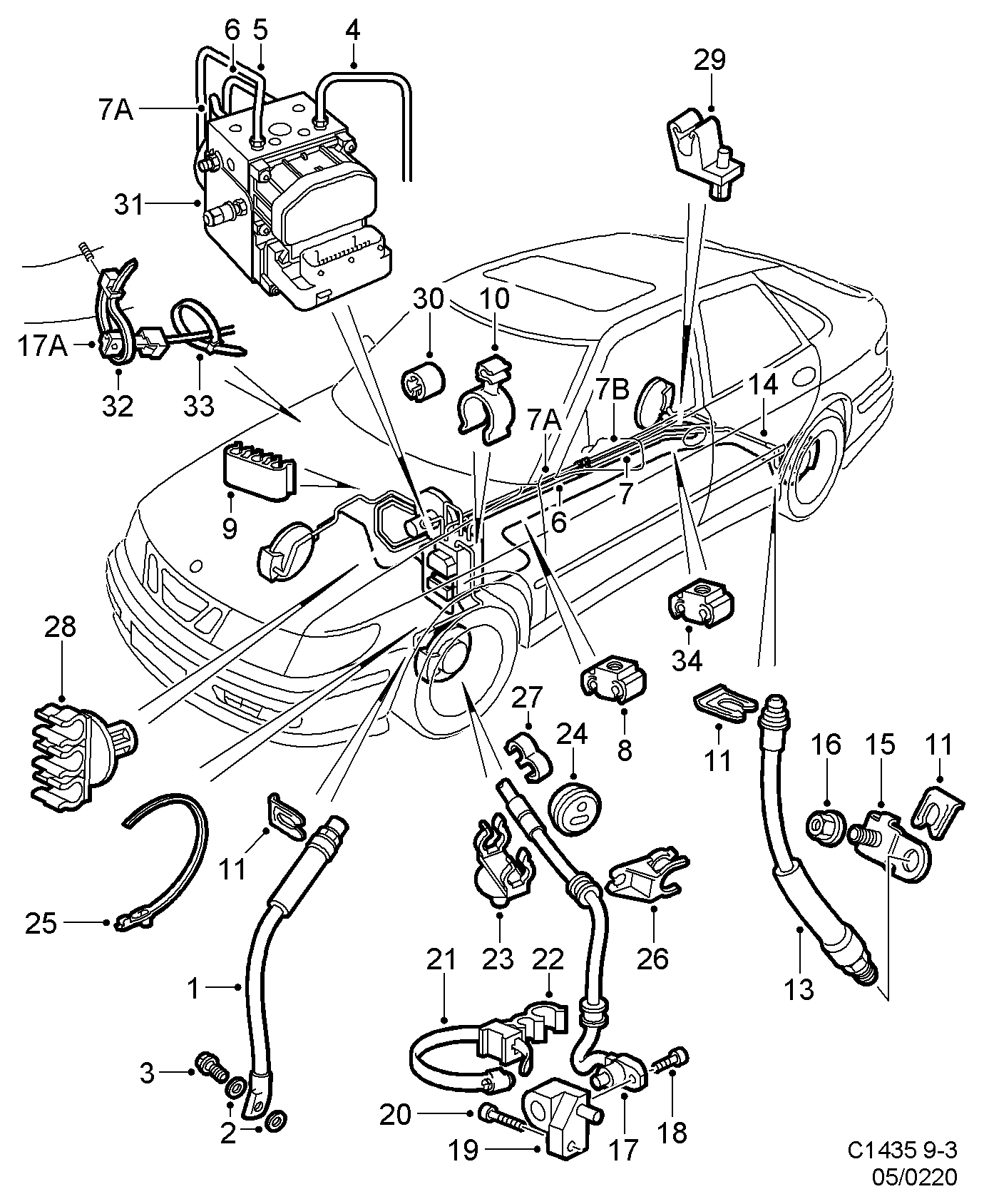 Opel 42 41 444 - Тормозной шланг unicars.by