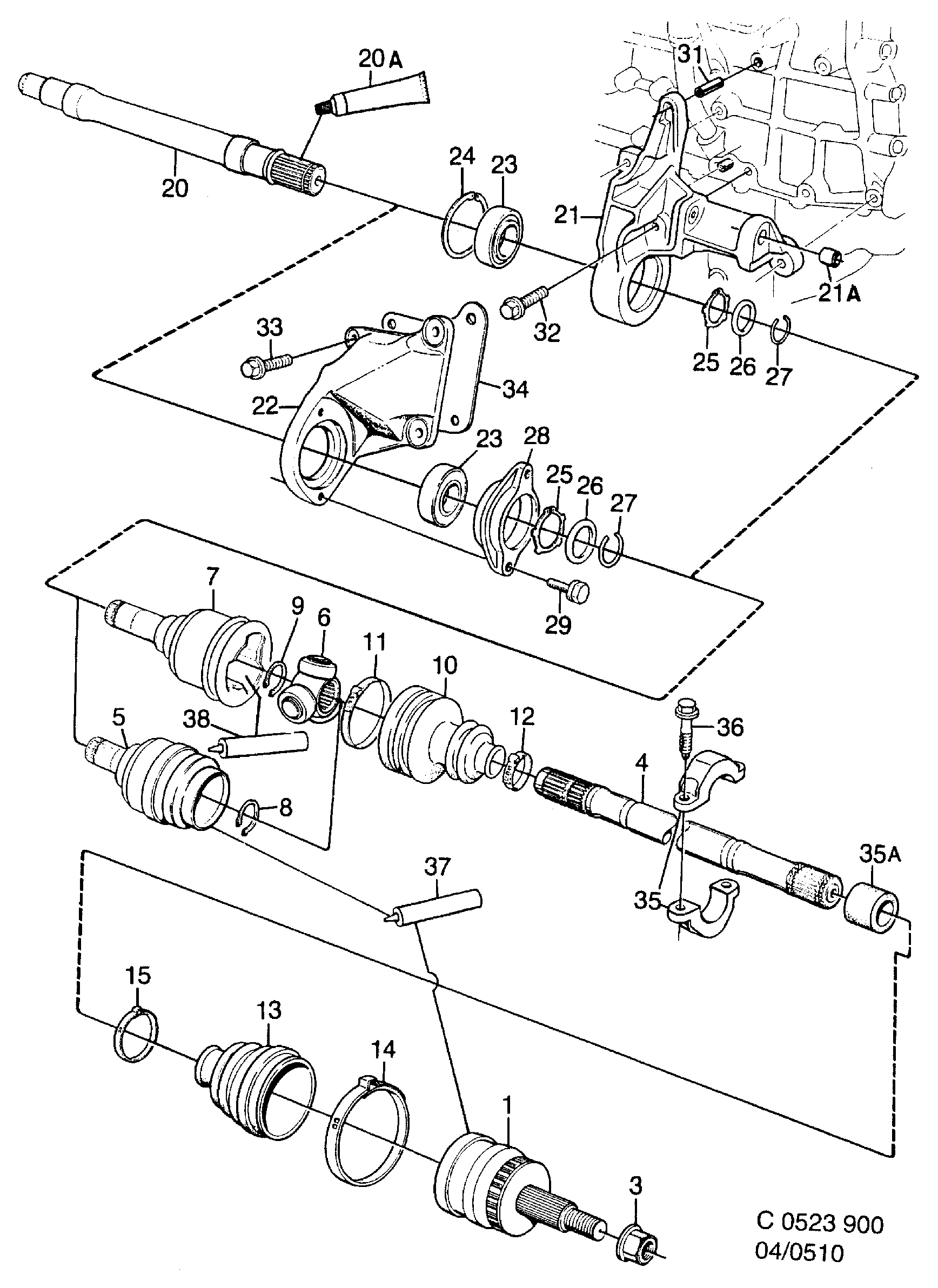 Opel 4242319 - Шарнирный комплект, ШРУС, приводной вал unicars.by