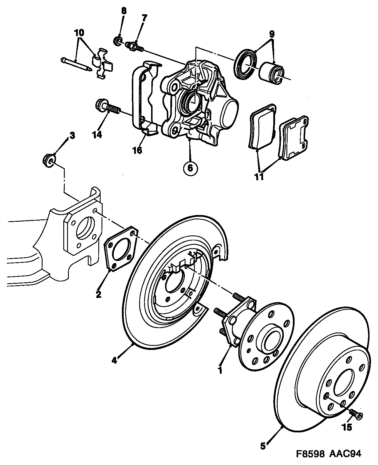 Vauxhall 4837241 - Тормозные колодки, дисковые, комплект unicars.by