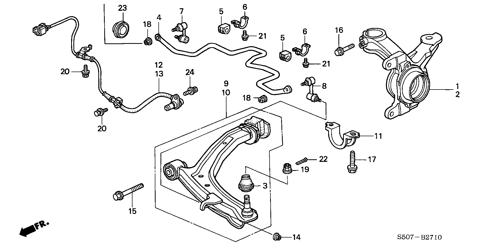 Honda 51321-S2G-003 - Тяга / стойка, стабилизатор unicars.by