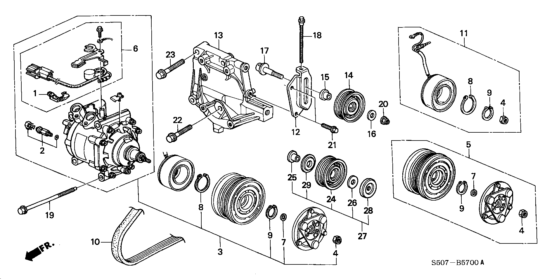 Honda 38810-PEC-004 - Компрессор кондиционера unicars.by