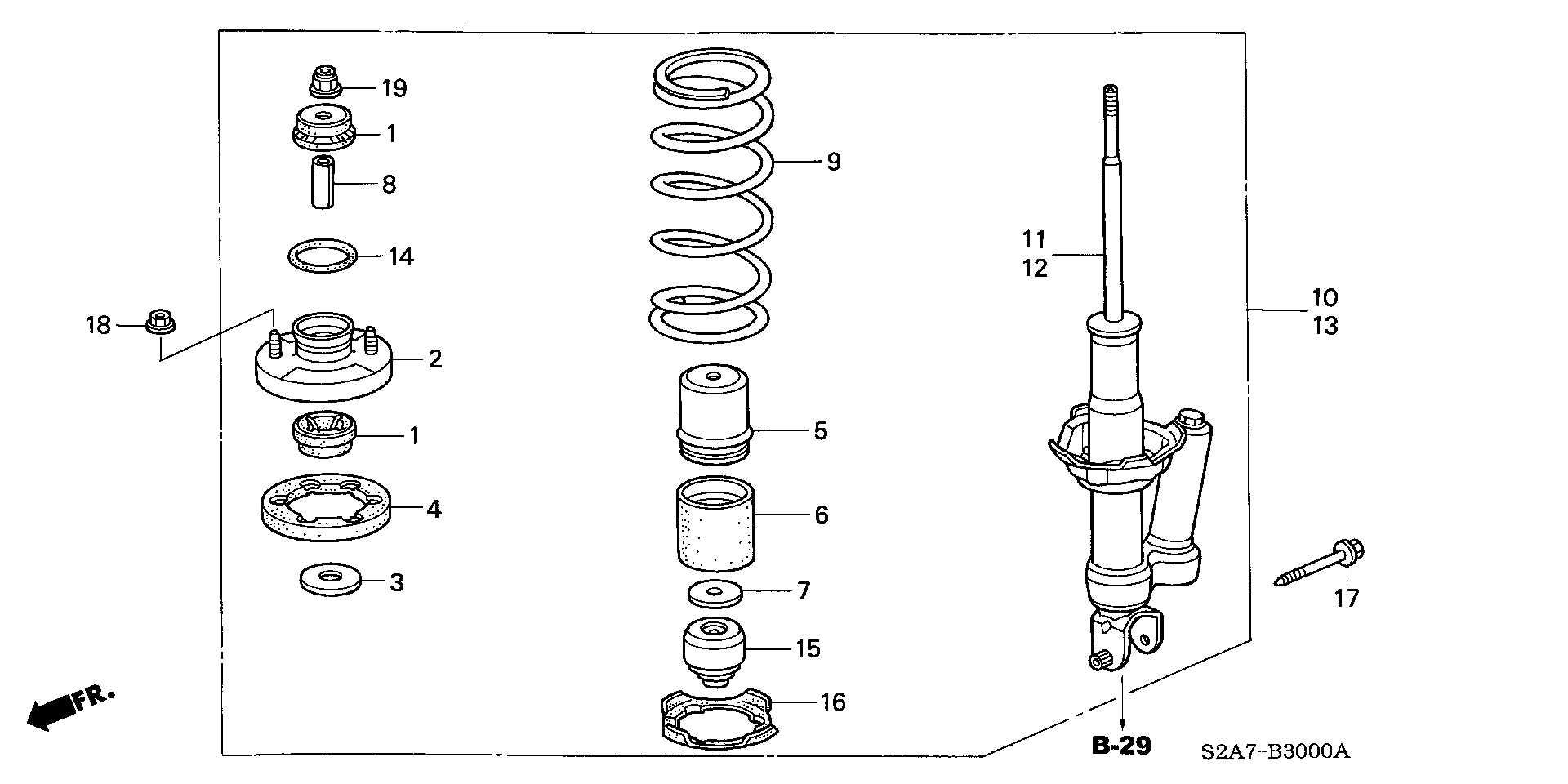 ACURA 51675-SR0-004 - Опора стойки амортизатора, подушка unicars.by