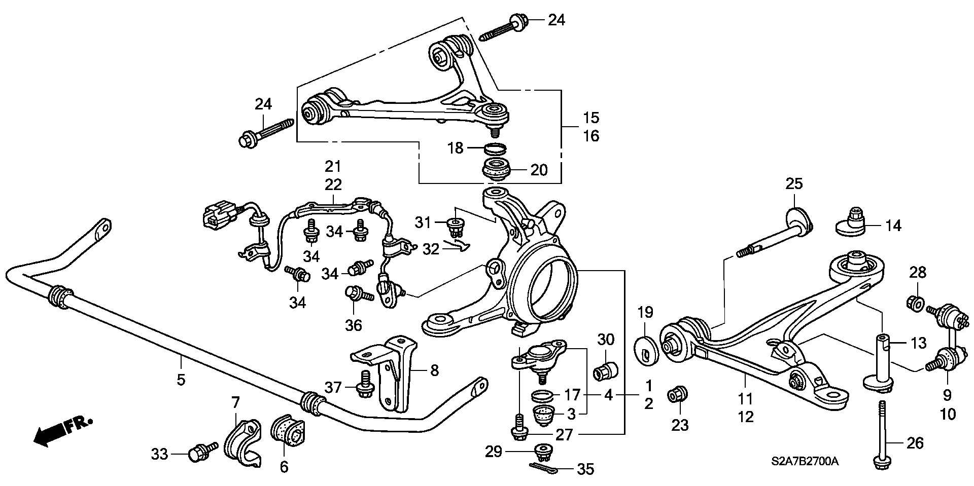 Honda 51321-S2A-003 - Тяга / стойка, стабилизатор unicars.by