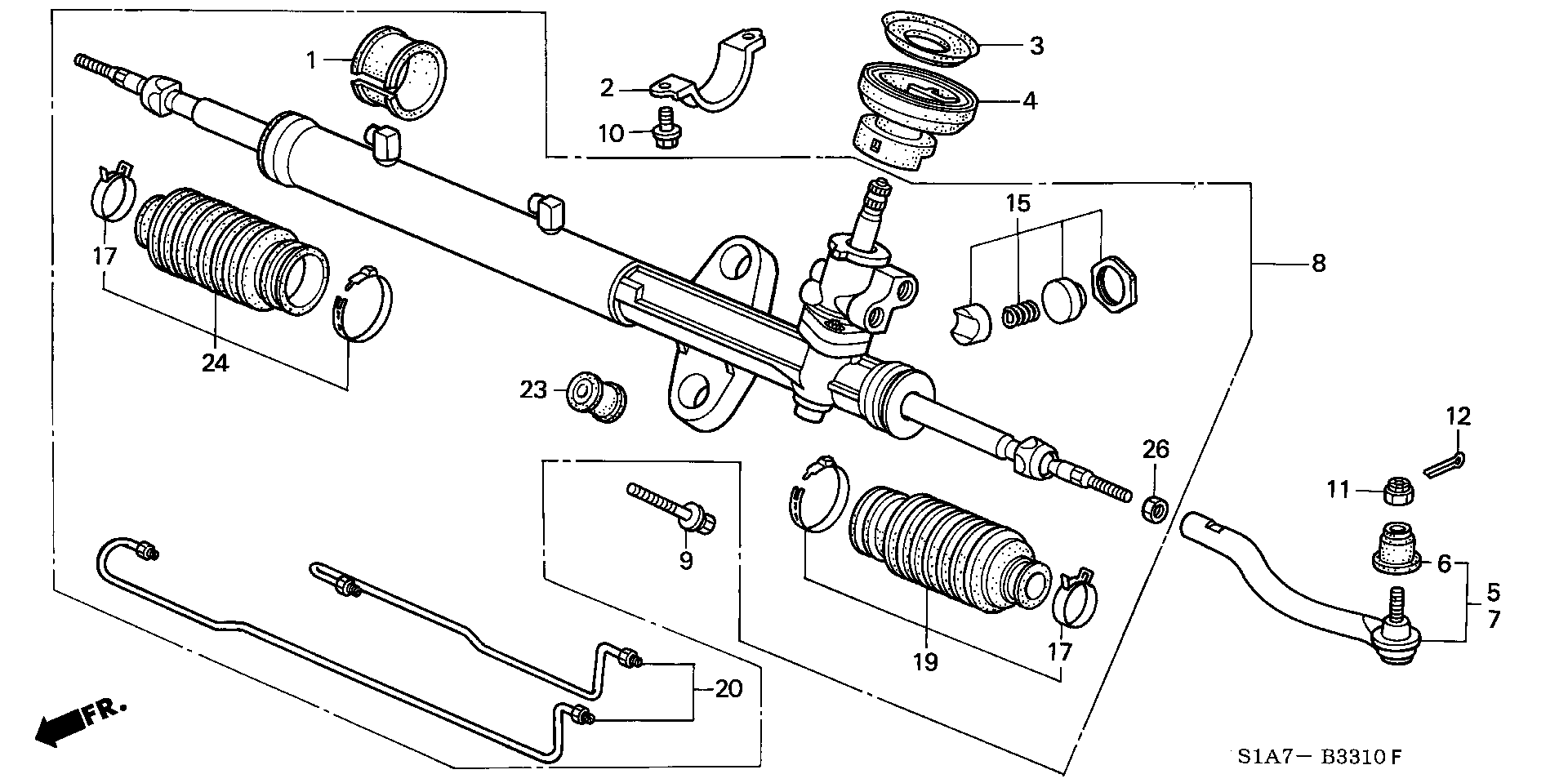 Honda 53560-S1A-E01 - Наконечник рулевой тяги, шарнир unicars.by