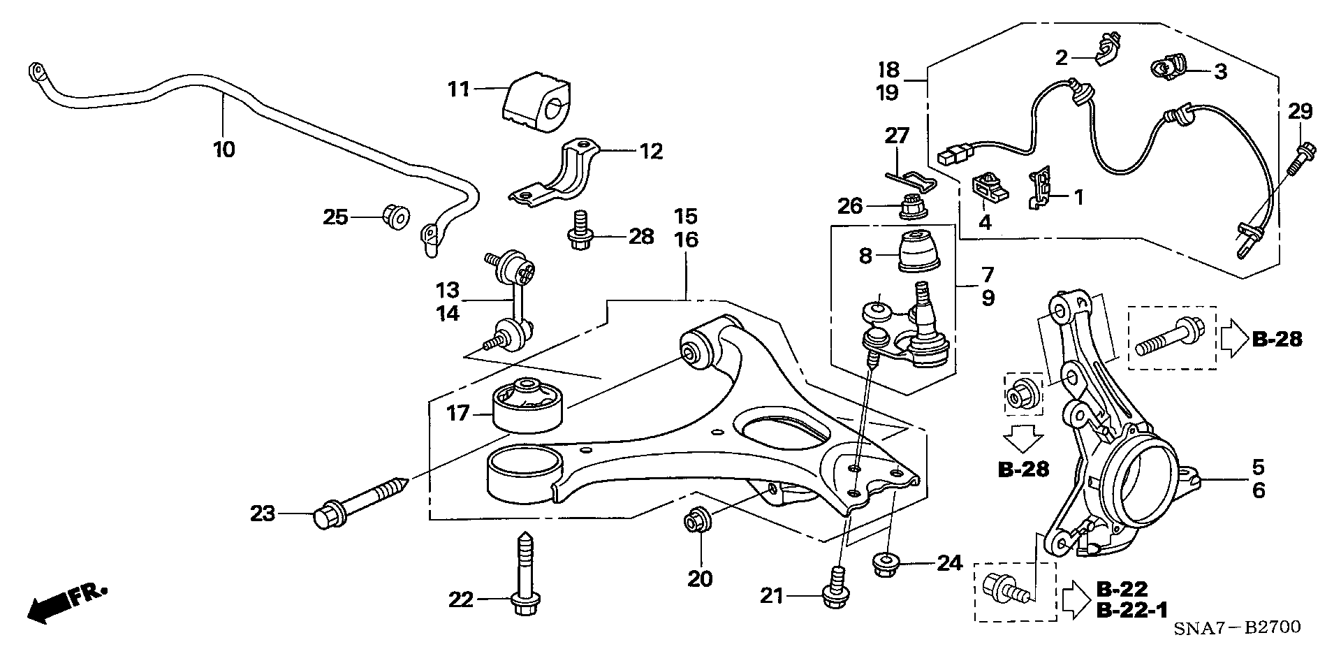 VW 51360SNA903 - Сайлентблок, рычаг подвески колеса unicars.by