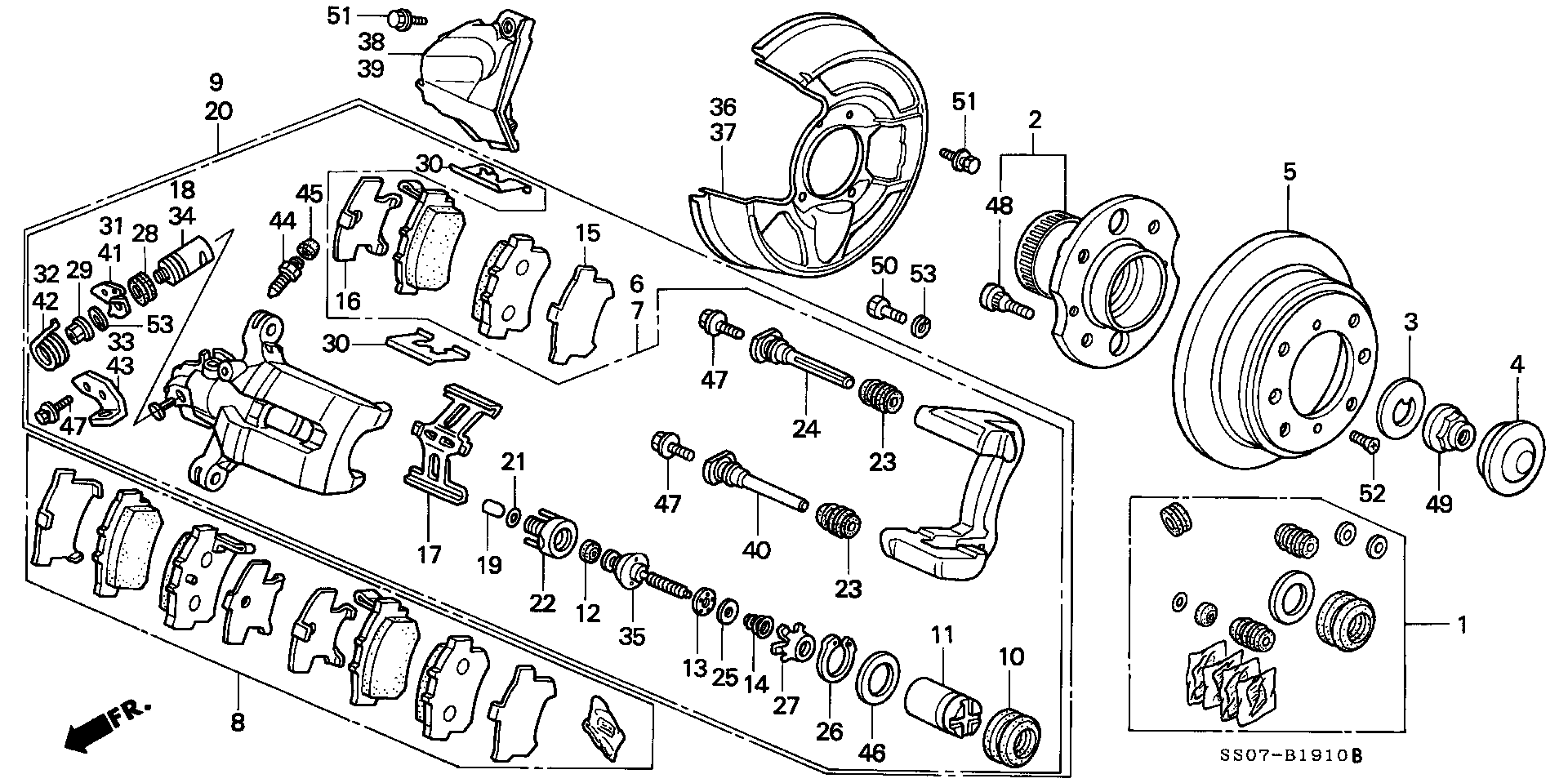 Honda 42200-SS0-981 - Комплект подшипника ступицы колеса unicars.by