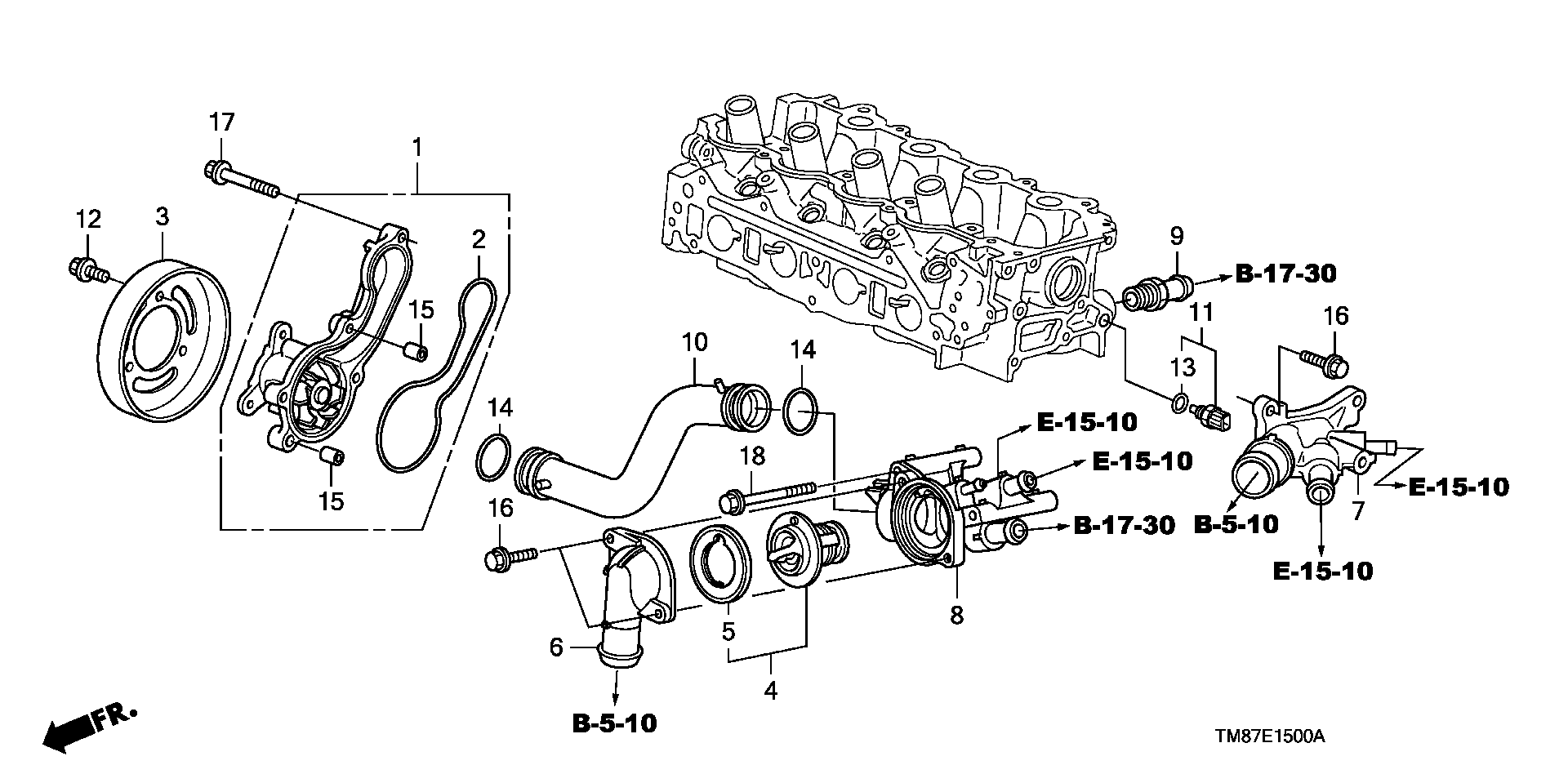 Honda 19301-RP3-305 - Термостат охлаждающей жидкости / корпус unicars.by