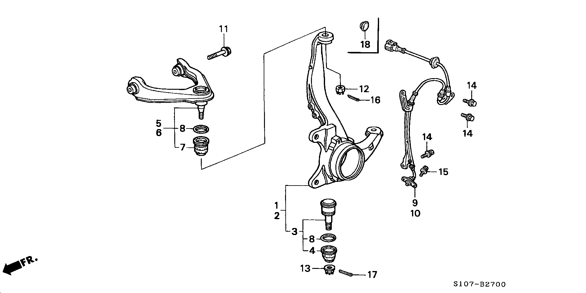 Honda 51460-S10-020 - Рычаг подвески колеса unicars.by