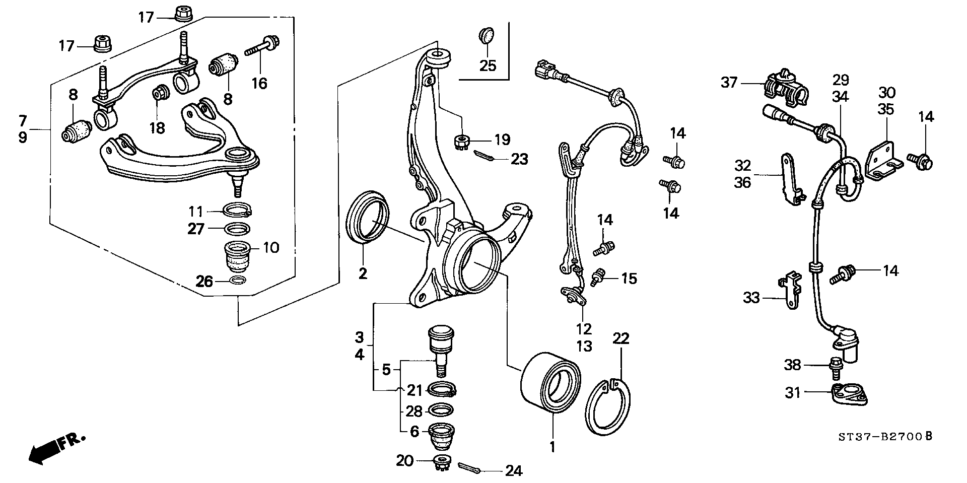 Honda 51450-ST3-E02 - Рычаг подвески колеса unicars.by