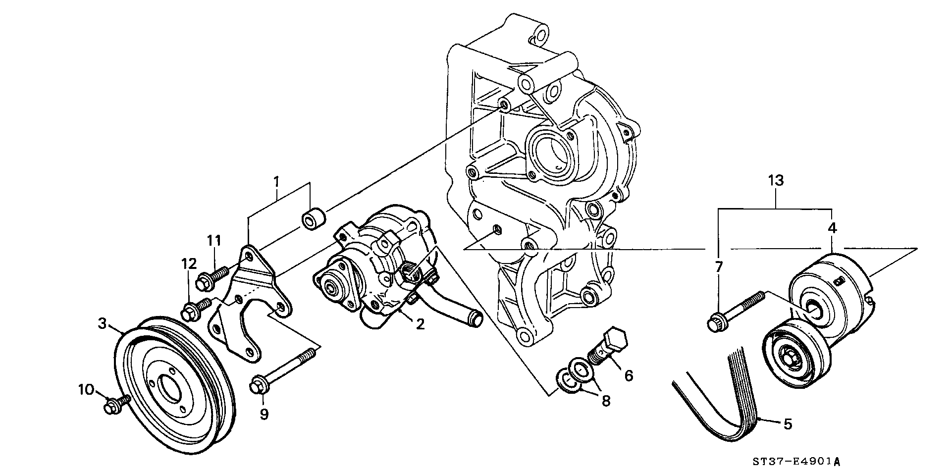 Honda 56900-P5T-G03 - Натяжитель, поликлиновый ремень unicars.by