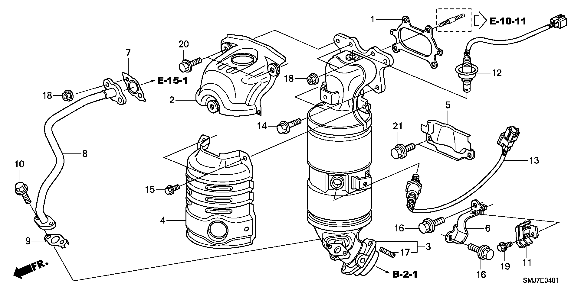 Honda 18160RWK000 - Катализатор unicars.by