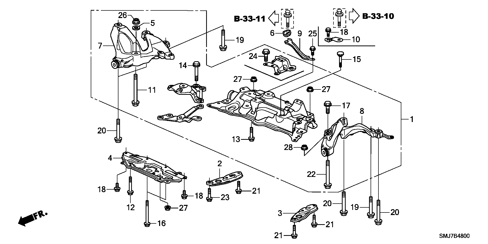 Honda 50285-SMG-E02 - Сайлентблок, рычаг подвески колеса unicars.by