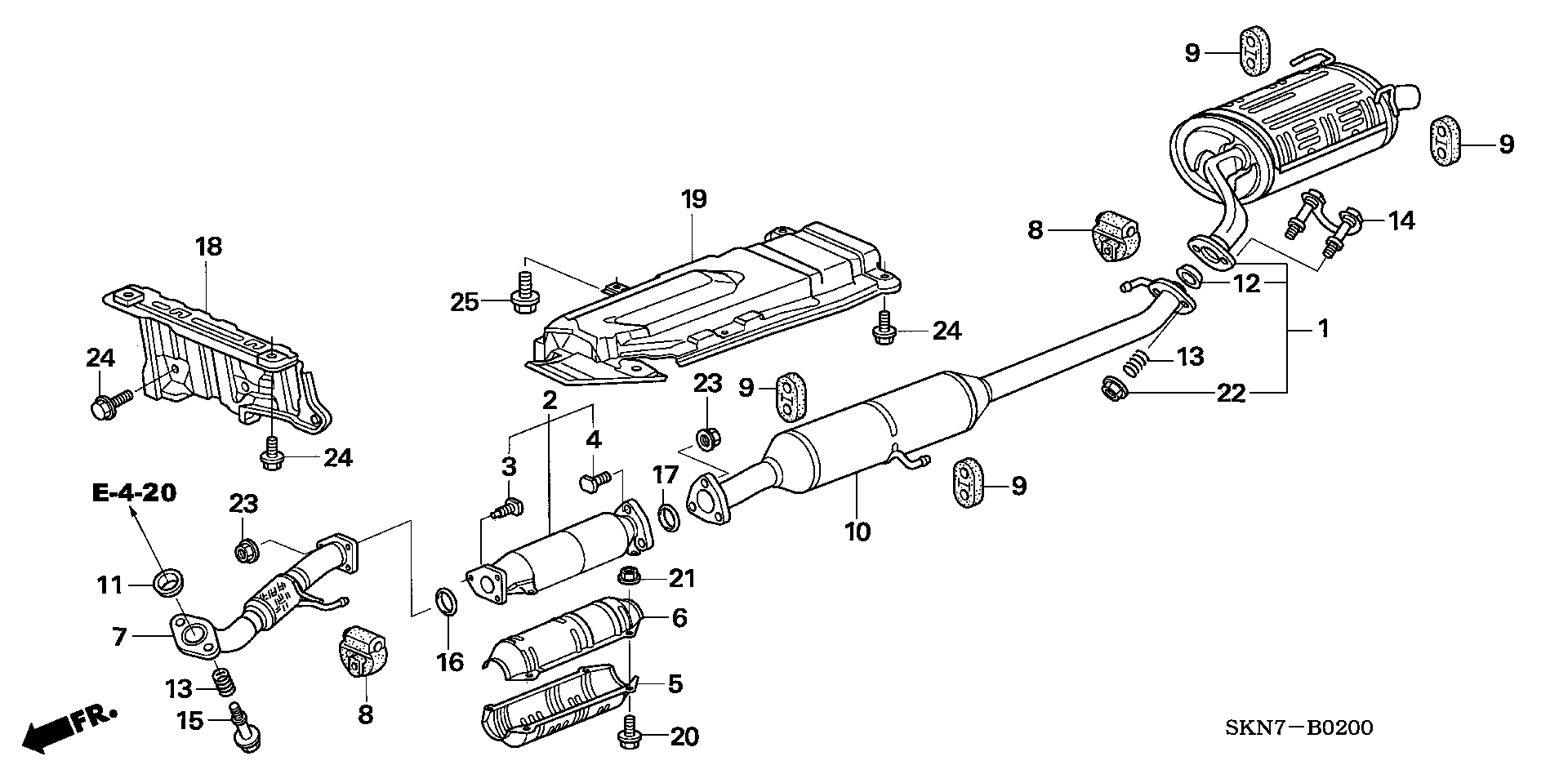 Honda 90212-671-005 - Гайка, выпускной коллектор unicars.by