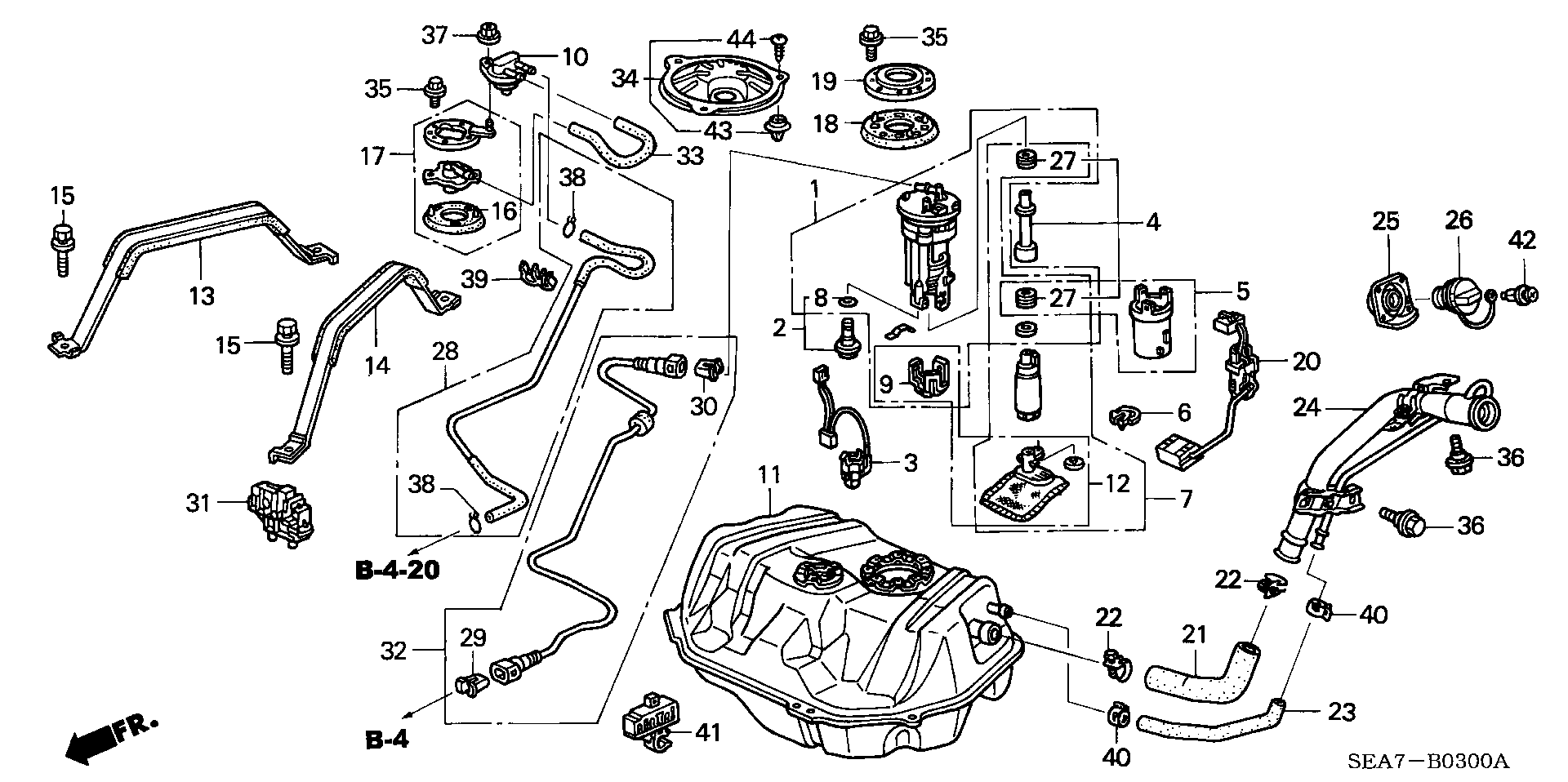 Honda 17516-SDC-E00 - Топливный насос unicars.by