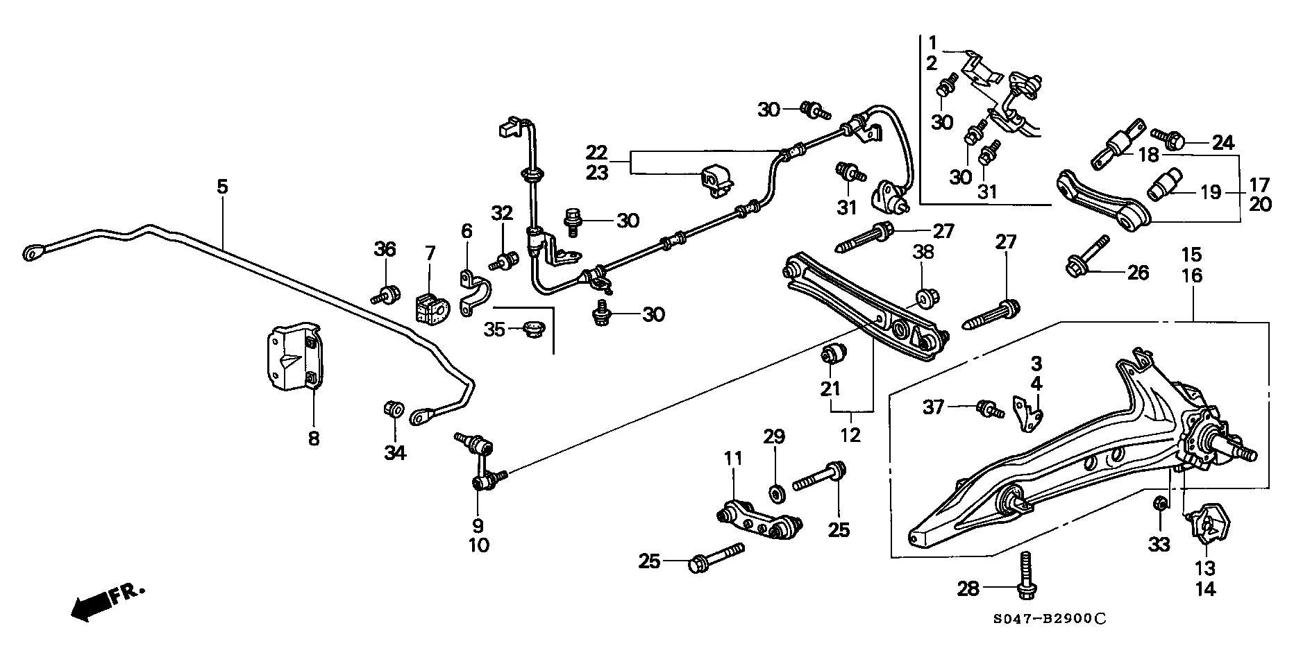 Honda 52622-SH3-003 - Сайлентблок, рычаг подвески колеса unicars.by