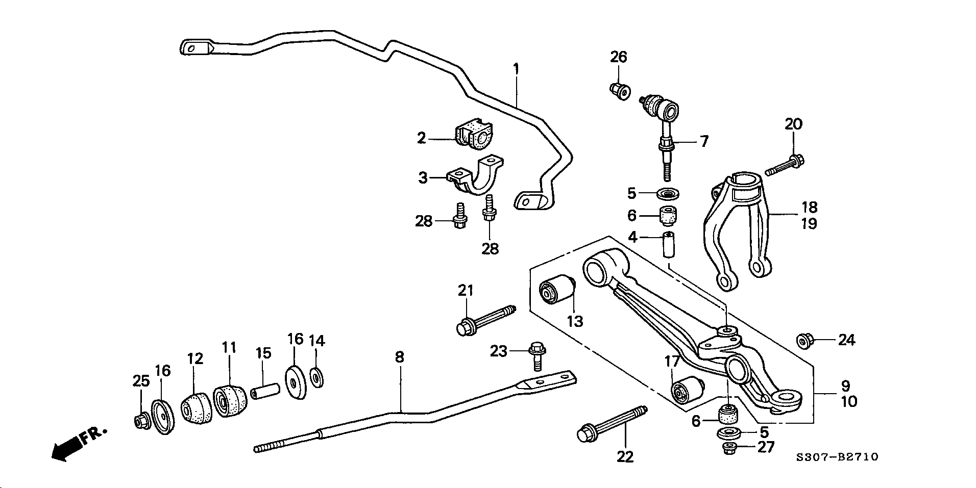 Honda 51365-S30-000 - Шаровая опора, несущий / направляющий шарнир unicars.by