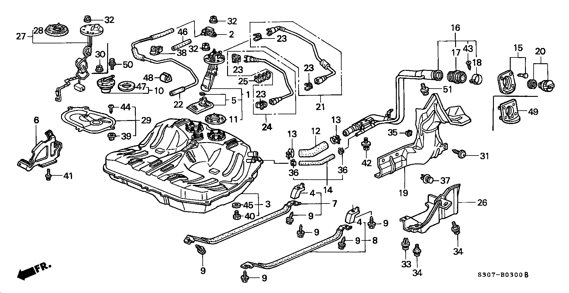 Honda 17040-S30-A30 - Топливный насос unicars.by