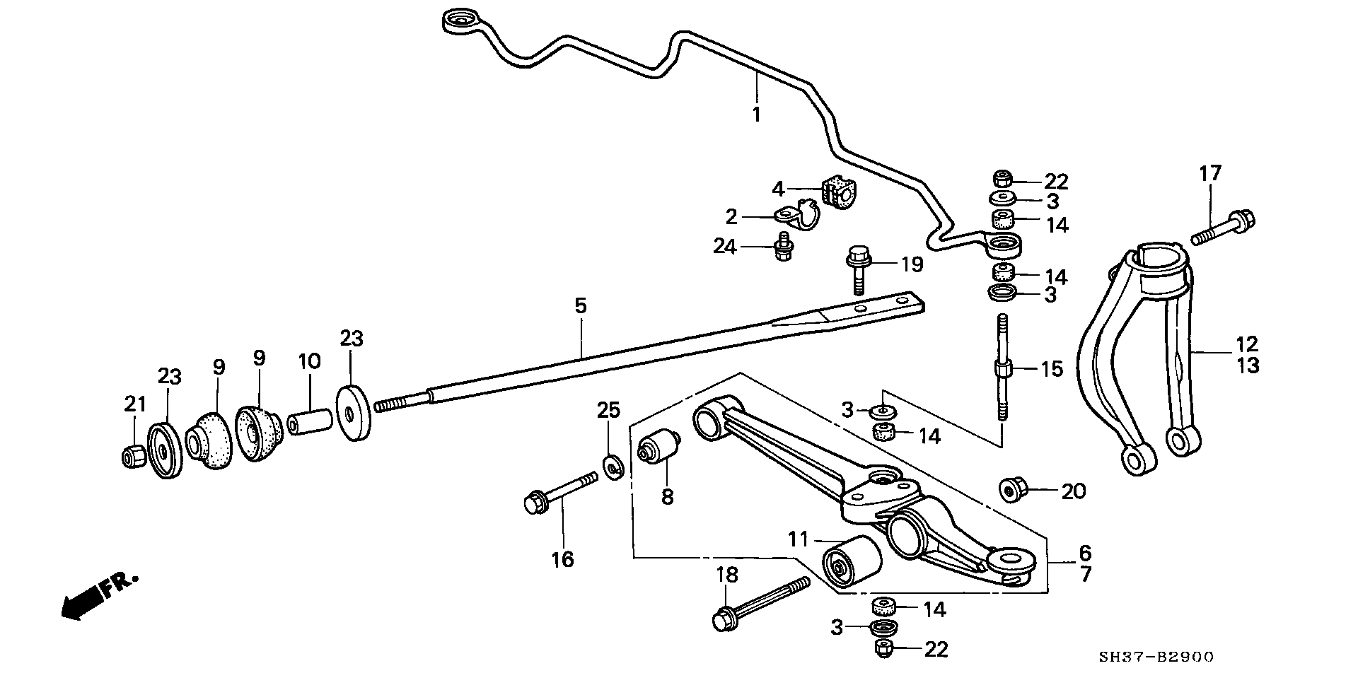 Honda 90112-SK7-000 - Тяга / стойка, стабилизатор unicars.by