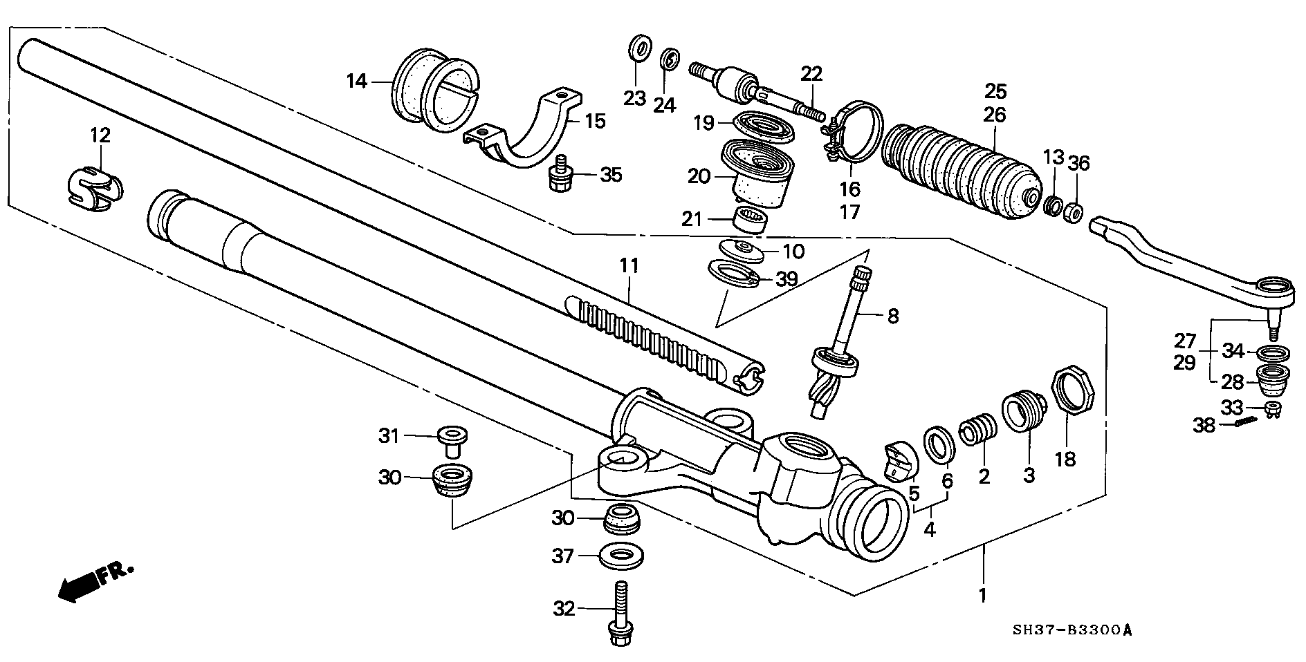 Honda 53560-SH3-013 - Наконечник рулевой тяги, шарнир unicars.by