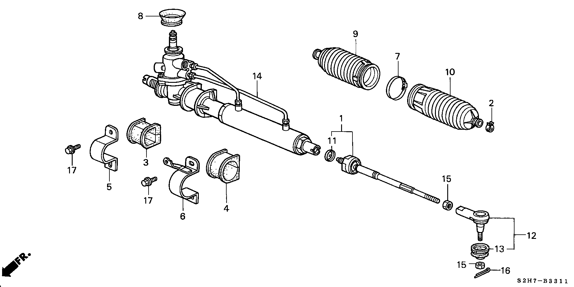 Honda 53535-S2H-J01 - Комплект пыльника, рулевое управление unicars.by