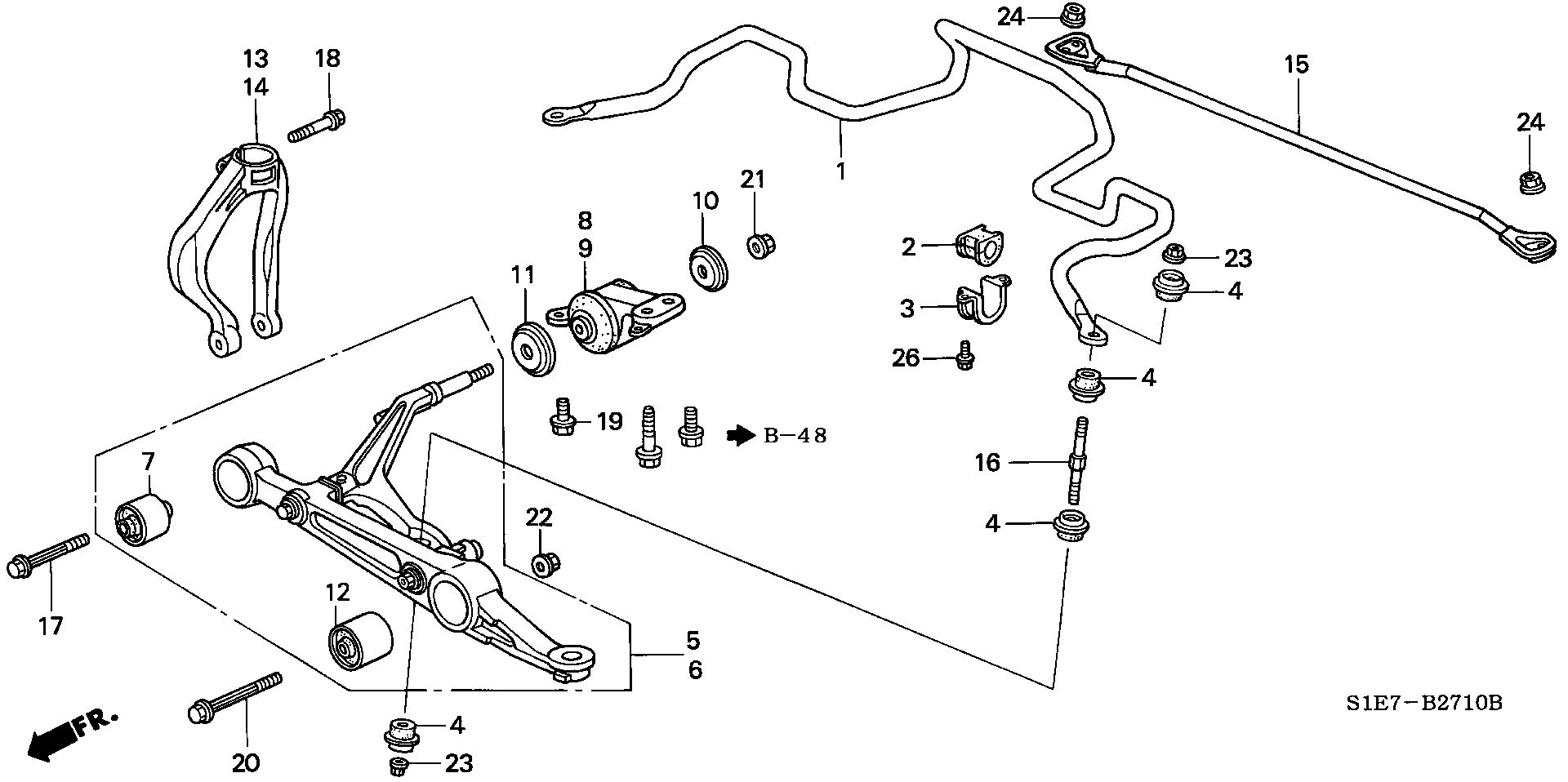 Honda 90362-SF1-003 - Тяга / стойка, стабилизатор unicars.by