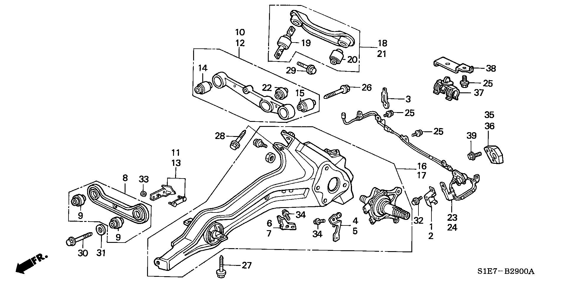 Honda 52365-ST3-G02 - Сайлентблок, рычаг подвески колеса unicars.by