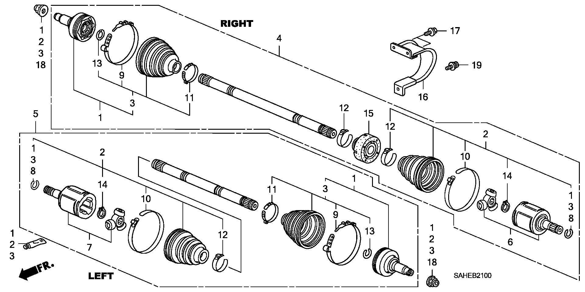 Honda 44305-SEN-P00 - Шарнир, ШРУС, приводной вал unicars.by