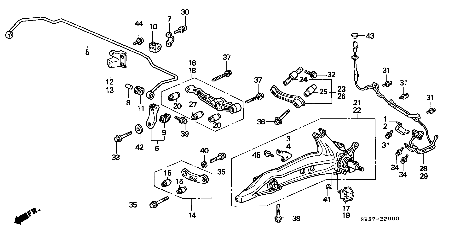 Honda 52390-SR3-A00 - Рычаг подвески колеса unicars.by