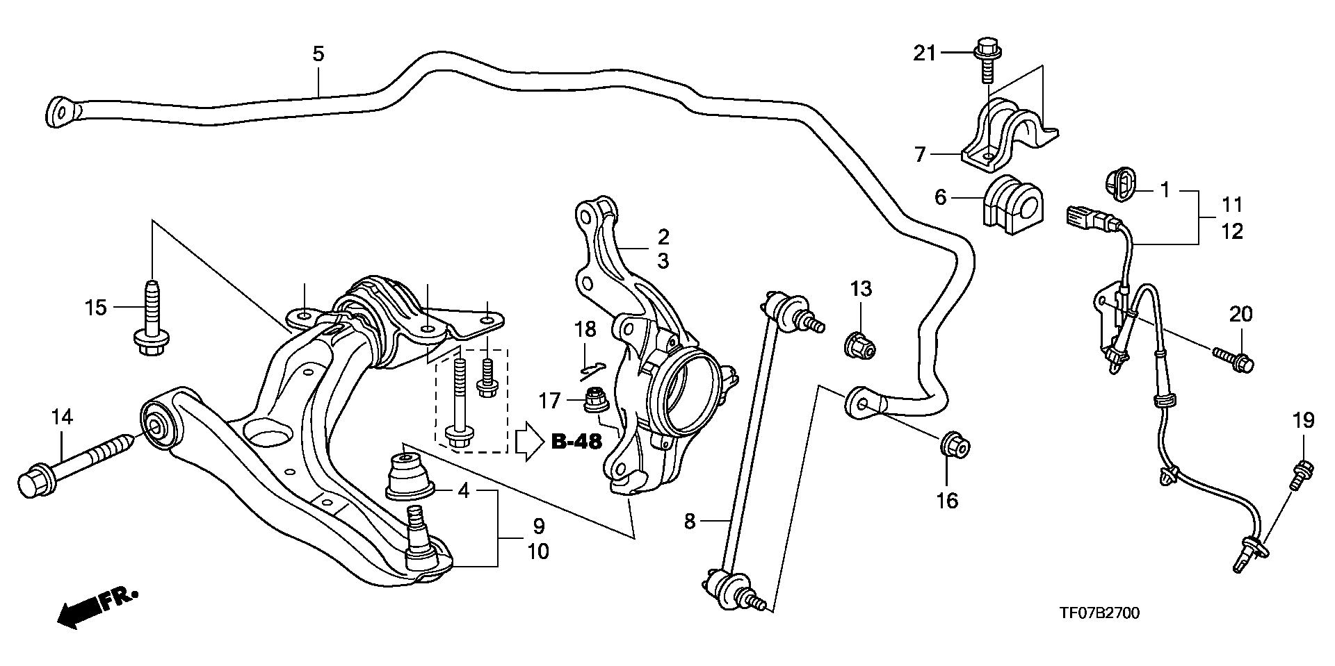 Honda 51350-TF0-030 - Рычаг подвески колеса unicars.by