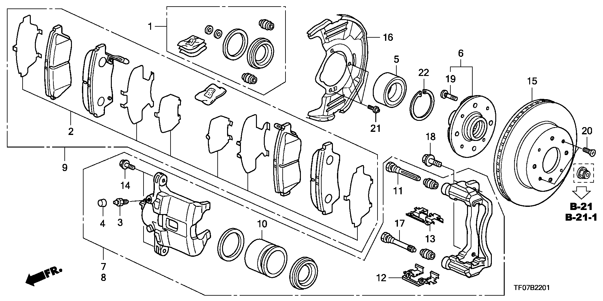 Honda 44300-TF0-951 - Комплект подшипника ступицы колеса unicars.by