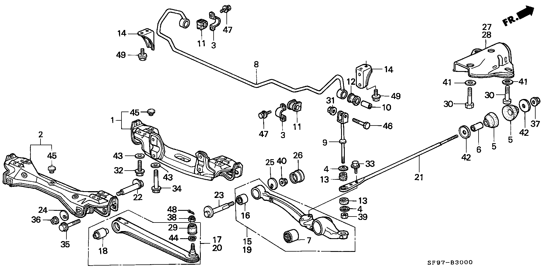 Honda 52316-692-010 - Втулка стабилизатора unicars.by