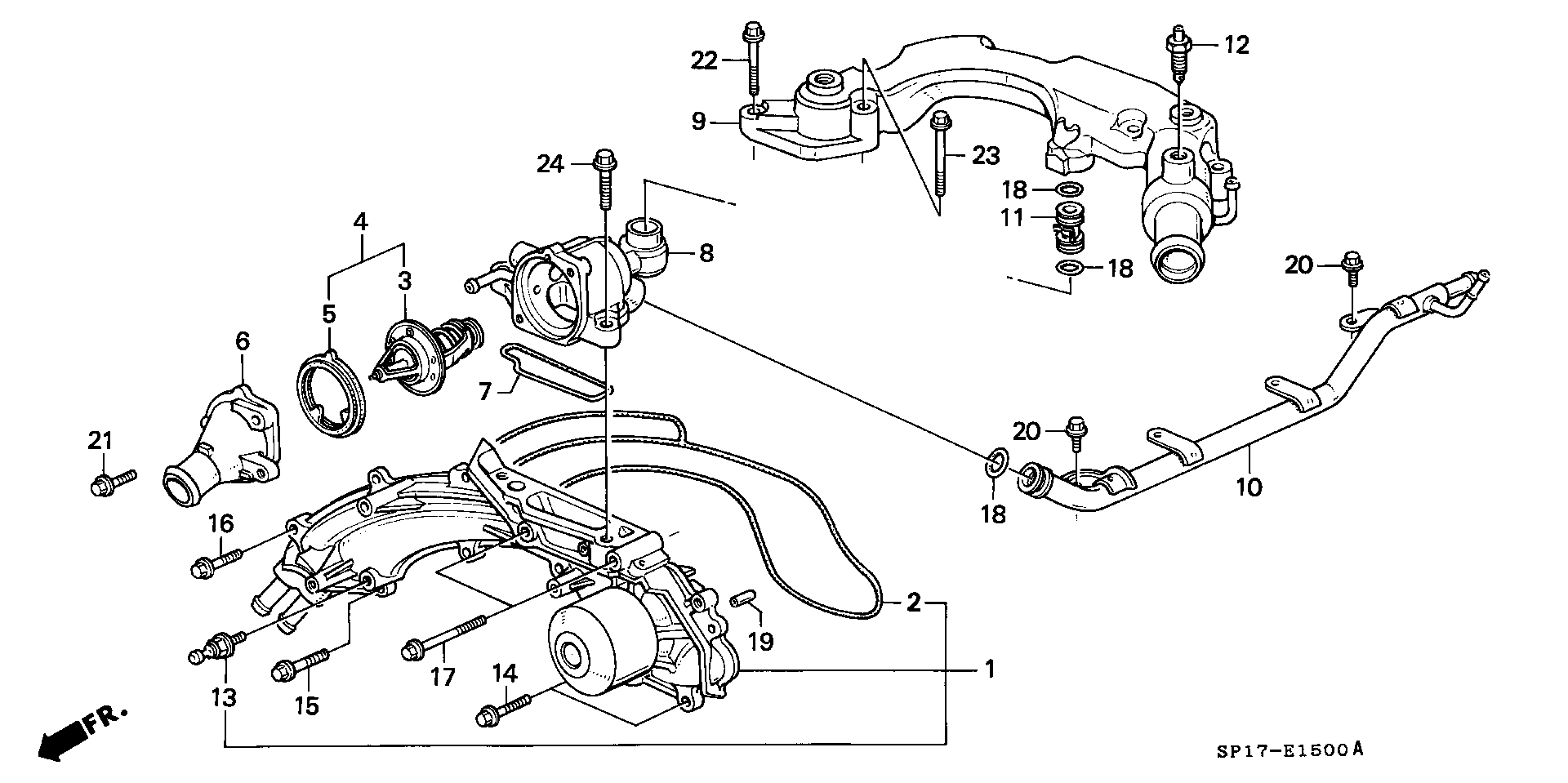 Honda 19300-PR7-A01 - Термостат охлаждающей жидкости / корпус unicars.by