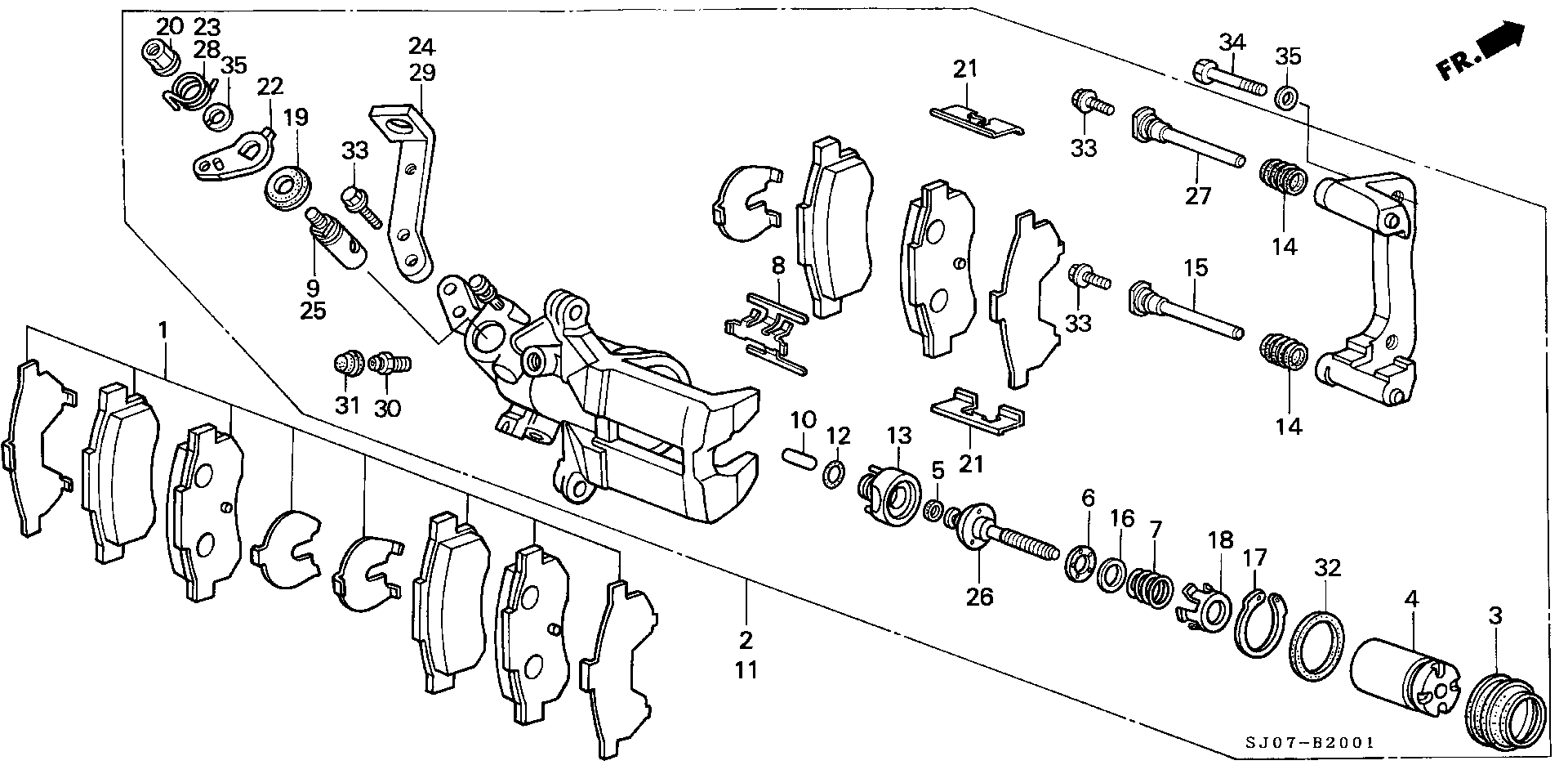 Honda 43022-SE0-S00 - Тормозные колодки, дисковые, комплект unicars.by