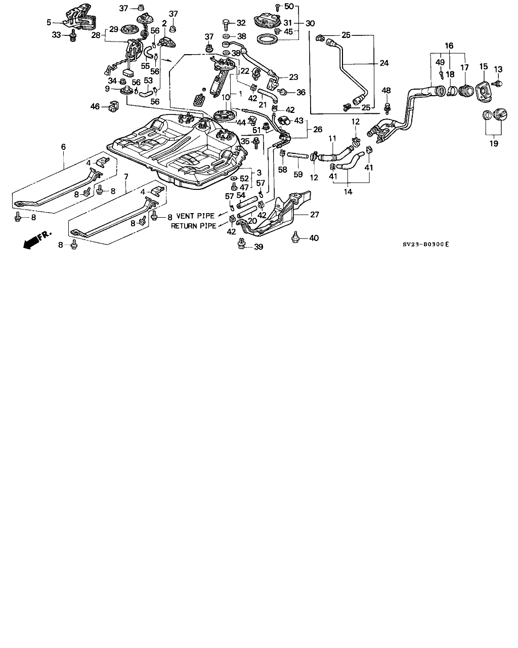 Honda 17040-SV1-A30 - Топливный насос unicars.by