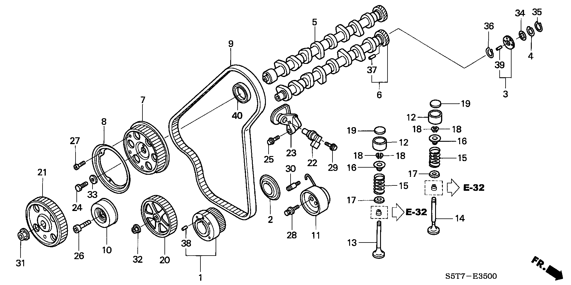 Honda 14530-PLZ-D00 - Натяжной ролик, зубчатый ремень ГРМ unicars.by