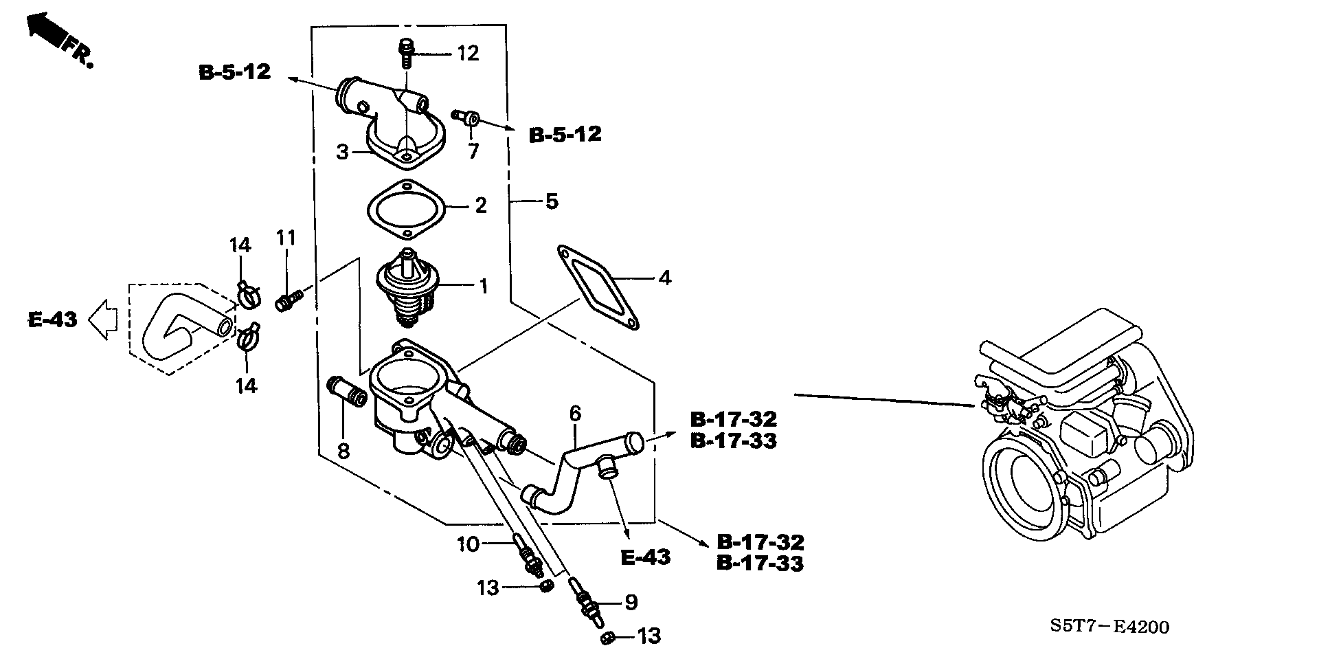 Honda 19301-PLZ-D00 - Термостат охлаждающей жидкости / корпус unicars.by