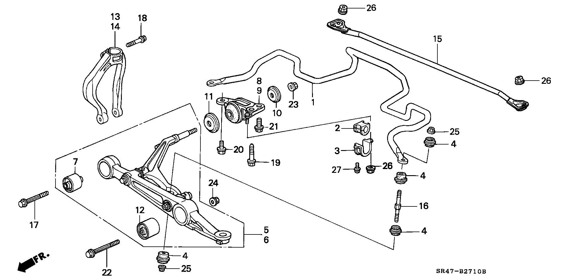 ACURA 51360-SR3-A02 - Рычаг подвески колеса unicars.by