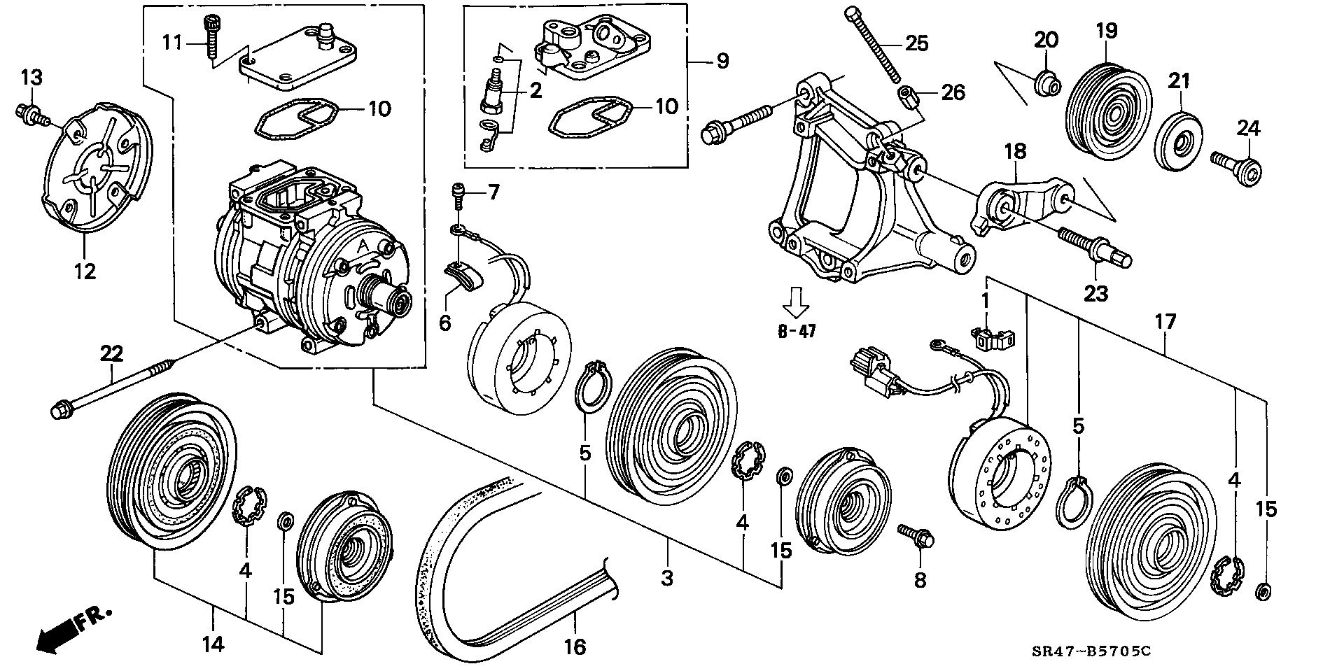 Honda 38810-P72-003 - Компрессор кондиционера unicars.by