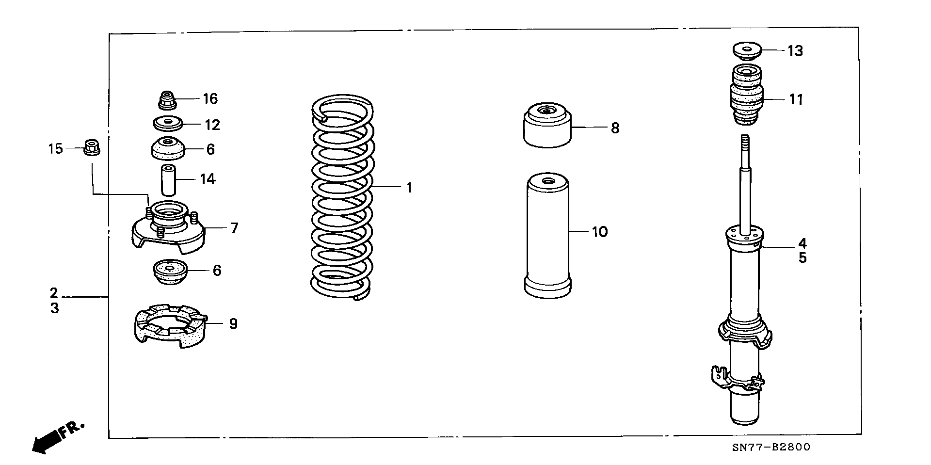 Honda 51675-SN7-E01 - Опора стойки амортизатора, подушка unicars.by