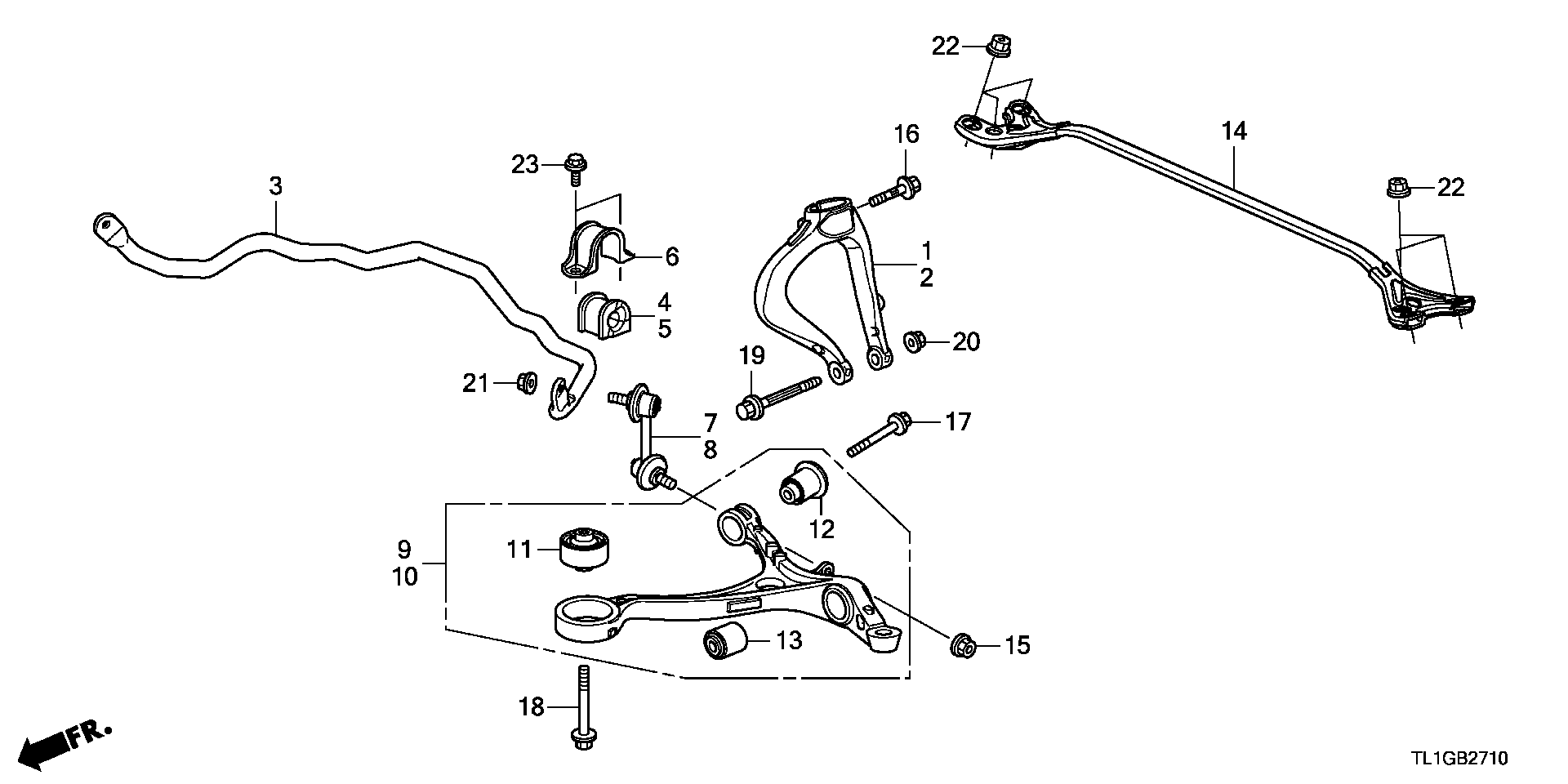 ACURA 51810TA0A01 - Сайлентблок, рычаг подвески колеса unicars.by