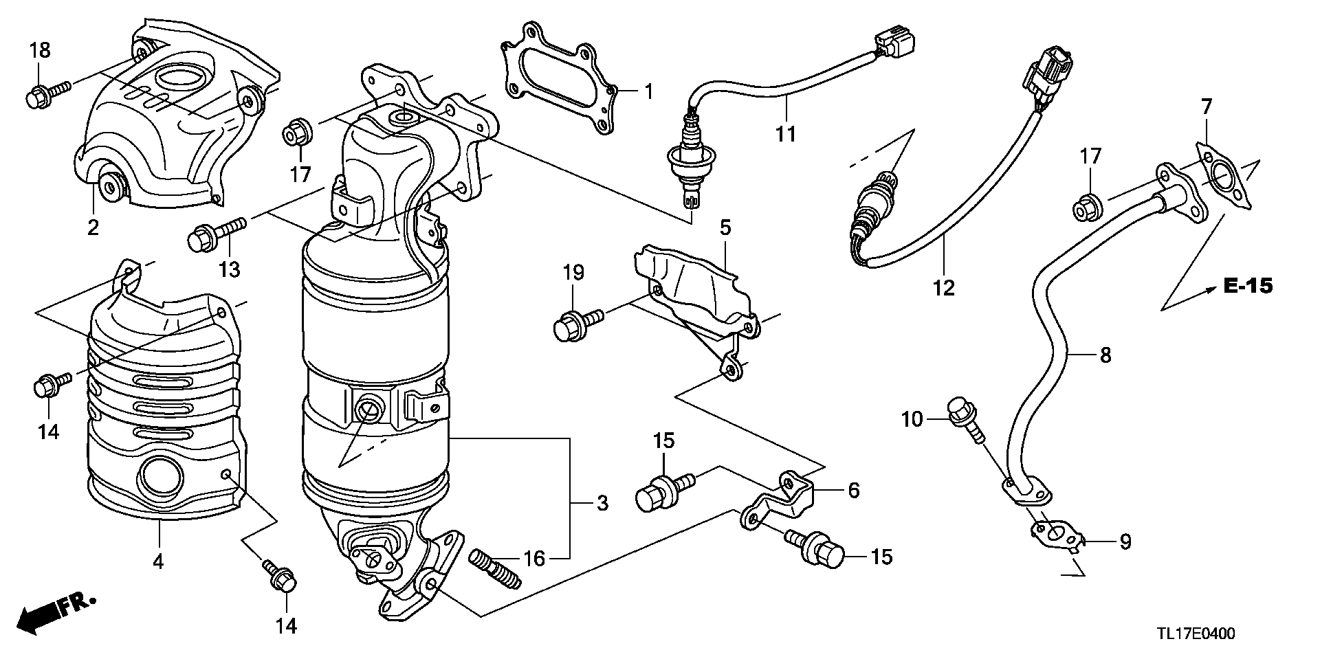 Honda 36532 RNA A01 - Лямбда-зонд, датчик кислорода unicars.by