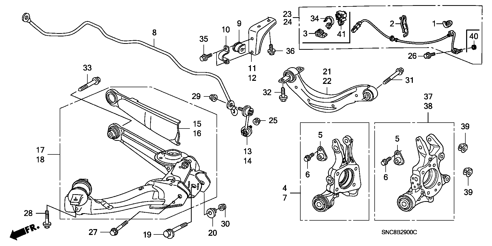 Honda 52371-SNA-A04 - Сайлентблок, рычаг подвески колеса unicars.by