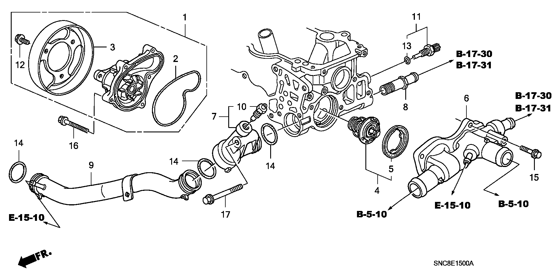 Honda 19301RMX306 - Термостат охлаждающей жидкости / корпус unicars.by